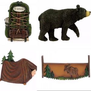 All Four Wildlife Magnets Backpack Bear Moose Tent